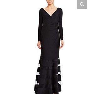 Ralph Lauren - Clavella Trumpet black evening dress gown - size 2 New with Tags